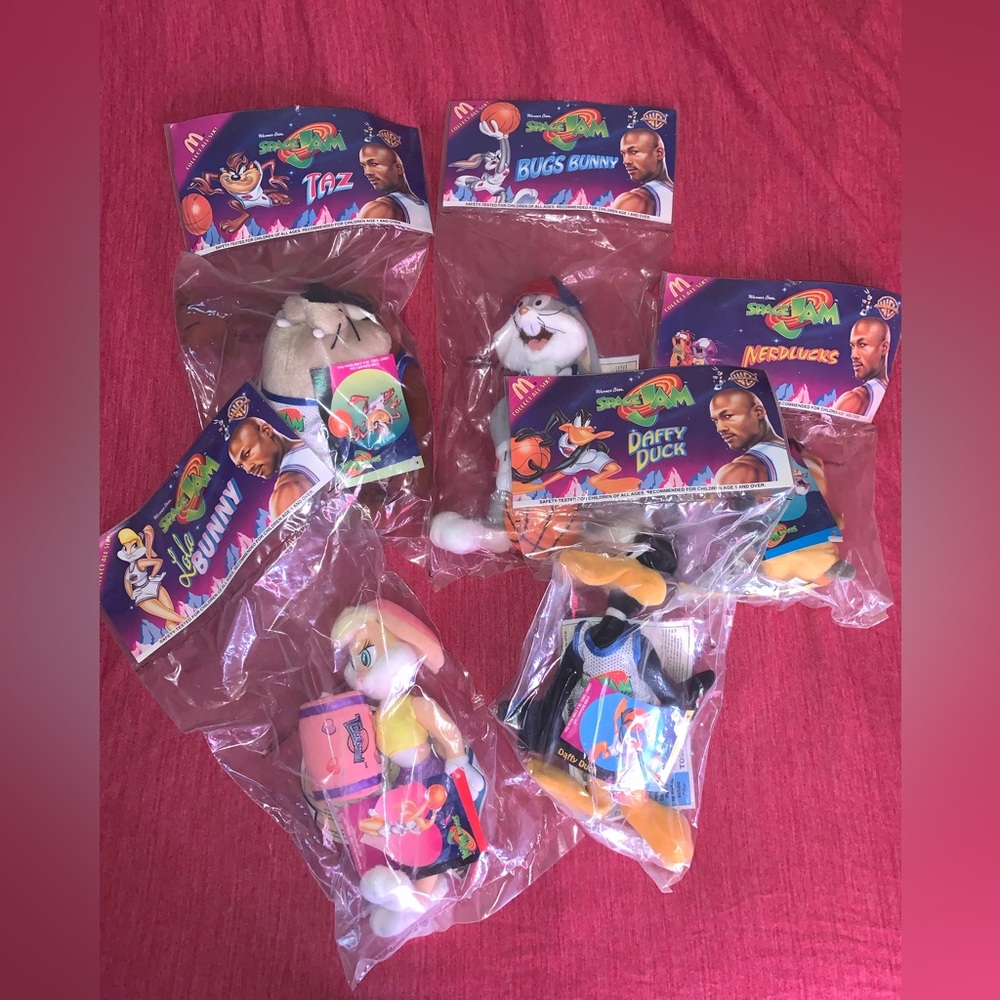 Vintage 90s McDonald’s Space Jam Collectors Plush Bundle
